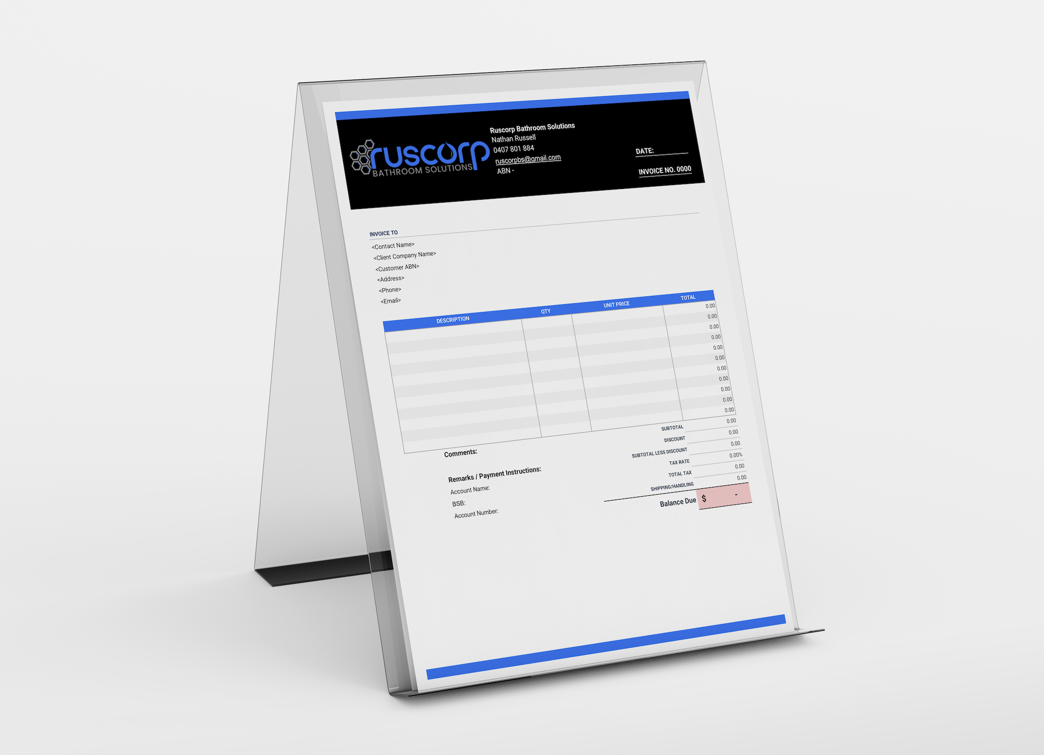 Invoice template